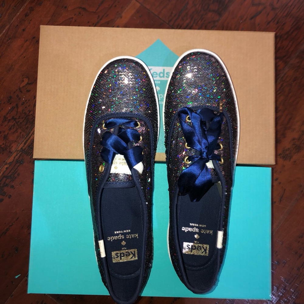 Kate Spade Glitter Sneakers - Navy Blue